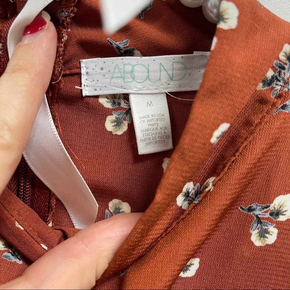NWT Abound Mock Neck Printed Dress - Picture 8 of 8